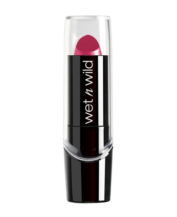 Wet n wild | Silk Finish Lipstick-Light Berry Frost | Product front facing cap on, with no background