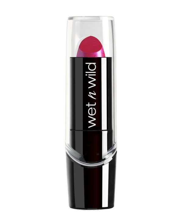 Wet n wild | Silk Finish Lipstick-Fuchsia w Blue Pearl | Product front facing cap on, with no background