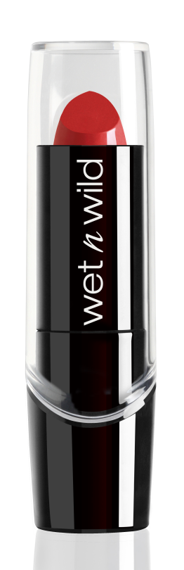 Silk Finish Lipstick-Raging Red - Product front facing with cap off on a white background