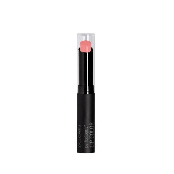 Wet n wild | Perfect Pout Lip Color- No More Drama | Product front facing cap on, with no background