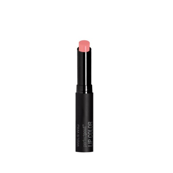 Wet n wild | Perfect Pout Lip Color- No More Drama | Product front facing cap off, with no background