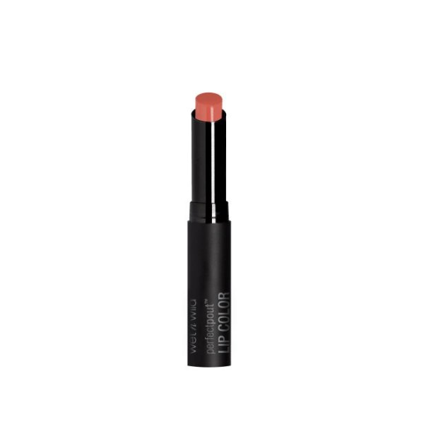 Wet n wild | Perfect Pout Lip Color- Bare Your Soul | Product front facing cap off, with no background