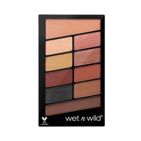 Wet n wild | COLOR ICON EYESHADOW 10 PAN PALETTE | Product front facing lid closed, with no background