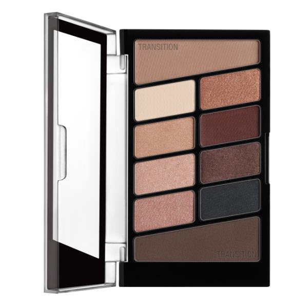 Wet n wild | COLOR ICON EYESHADOW 10 PAN PALETTE - Nude Awakening | Product front facing lid opened, with no background