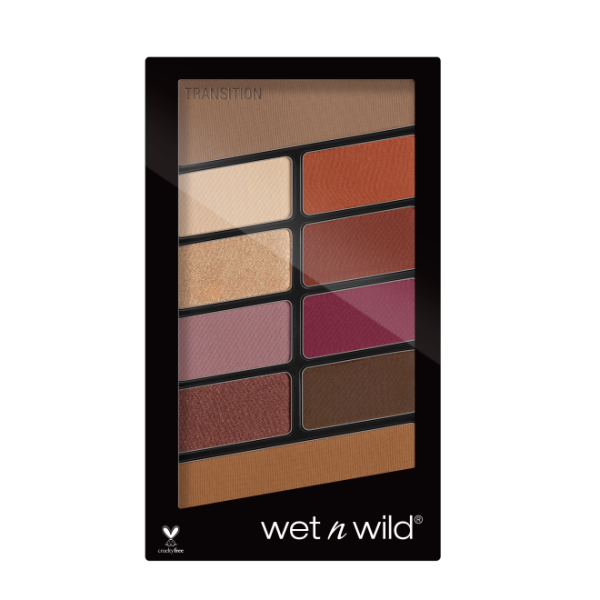 Color Icon Eyeshadow 10 Pan Palette-Rose in the Air - Product front facing with cap off on a white background
