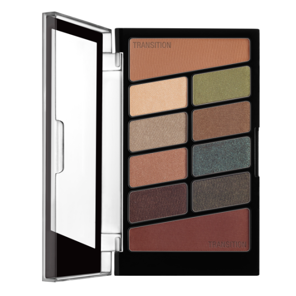 Wet n wild | COLOR ICON EYESHADOW 10 PAN PALETTE (COMFORT ZONE) | Product front facing lid opened, with no background