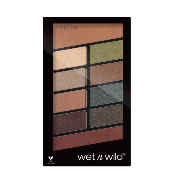 Color Icon Eyeshadow 10 Pan Palette-Comfort Zone - Product front facing with cap off on a white background