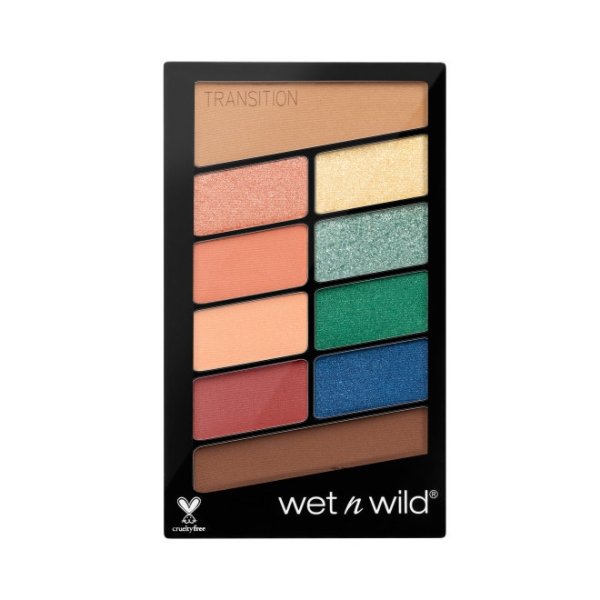 Wet n wild | COLOR ICON EYESHADOW 10 PAN PALETTE (STOP PLAYING SAFE) | Product front facing lid closed, with no background