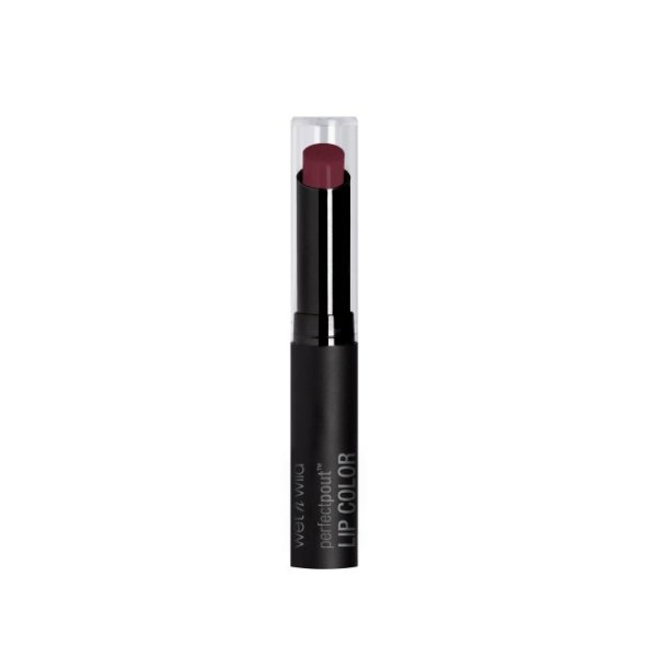 Wet n wild | Perfect Pout Lip Color- 99% Chance Of Wine | Product front facing cap on, with no background