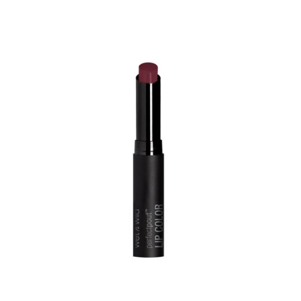 Wet n wild | Perfect Pout Lip Color- 99% Chance Of Wine | Product front facing cap off, with no background