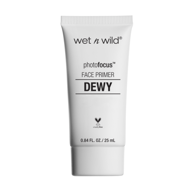 Wet n wild | Photo Focus Dewy Face Primer - Till Prime Dew Us Part | Product front facing lid closed, with no background