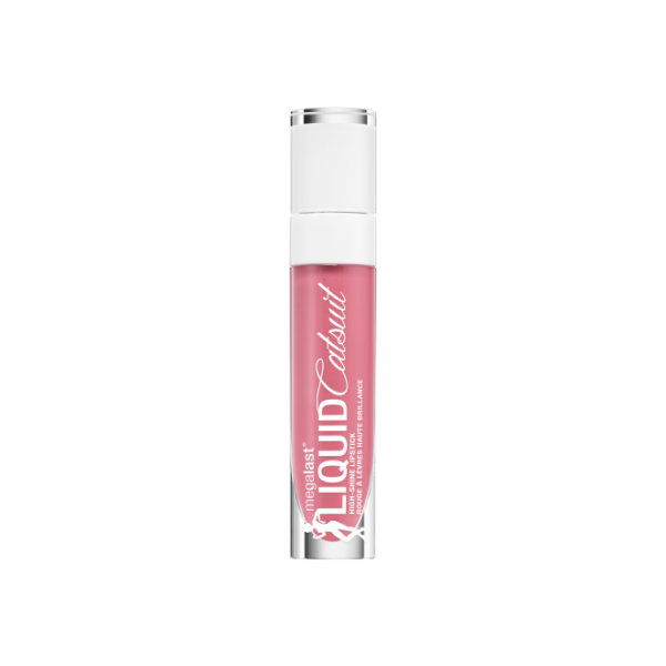 MegaLast Liquid Catsuit High-Shine Lipstick- Flirt Alert - Product front facing with cap off on a white background