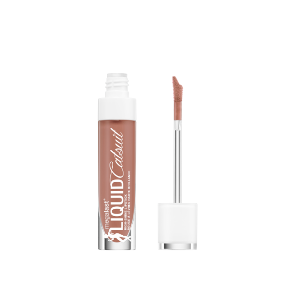 Wet n wild | MegaLast Liquid Catsuit High-Shine Lipstick- Chic Got Real | Product front facing cap off, with no background