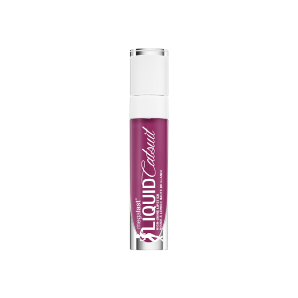 MegaLast Liquid Catsuit High-Shine Lipstick- Berry Down Lo - Product front facing with cap off on a white background