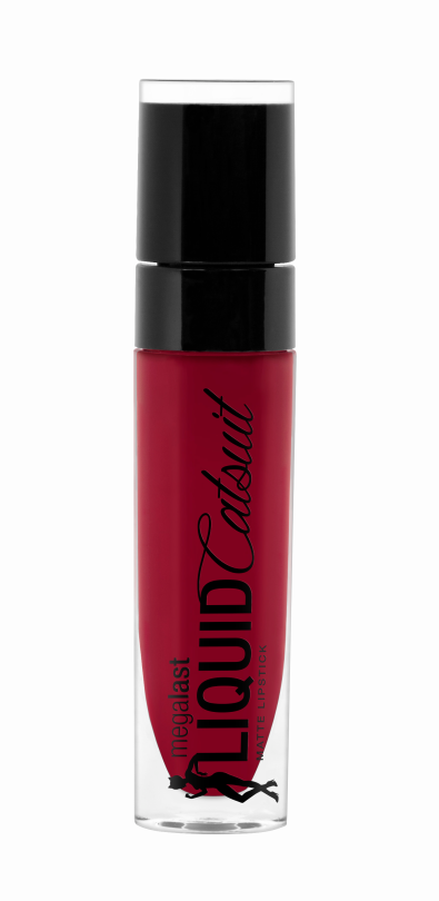 Megalast Liquid Catsuit Matte Lipstick-Behind the Bleachers - Product front facing with cap off on a white background