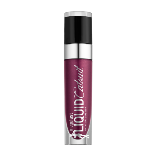 MegaLast Metallic Liquid Catsuit-Acai So Serious - Product front facing with cap off on a white background