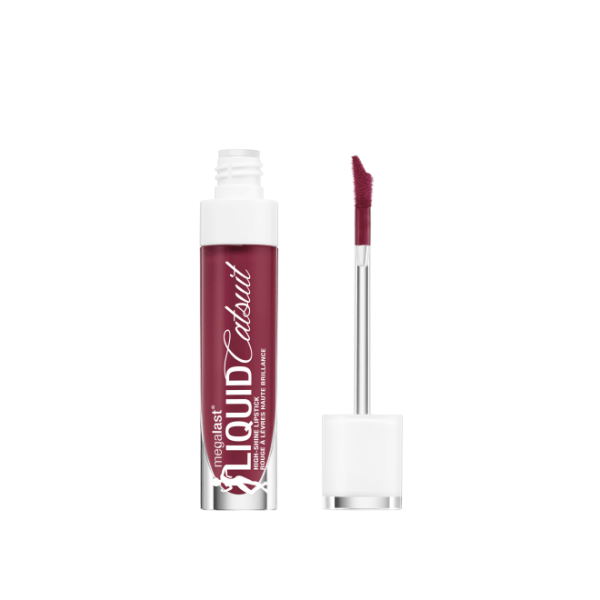 Wet n wild | MegaLast Liquid Catsuit High-Shine Lipstick- Wine Is The Answer | Product front facing cap off, with no background