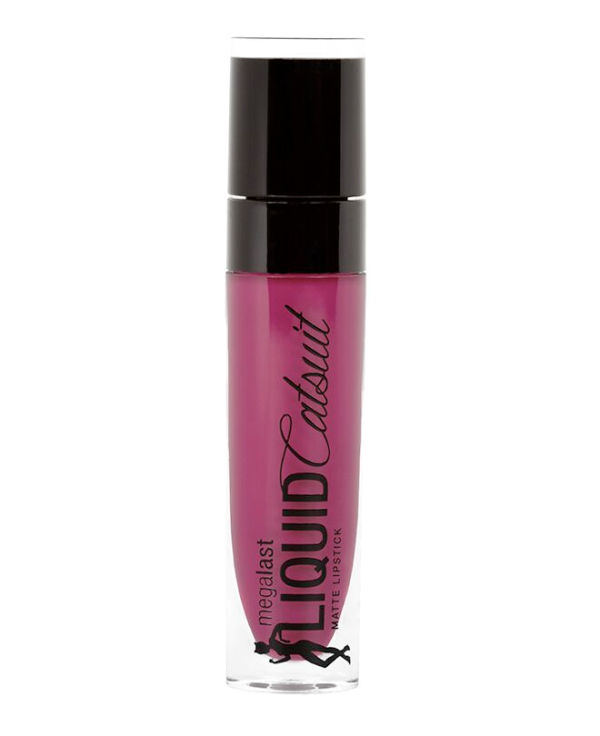 Wet n wild | MegaLast Liquid Catsuit Matte Lipstick -Berry Recognize | Product front facing cap on, with no background