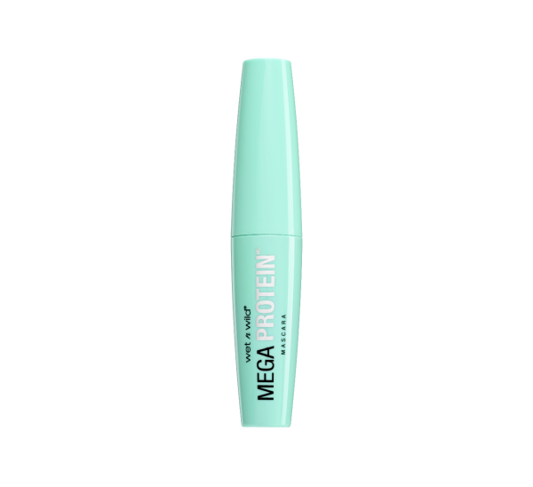 Mega Protein Mascara, Very Black - Product front facing with cap off on a white background