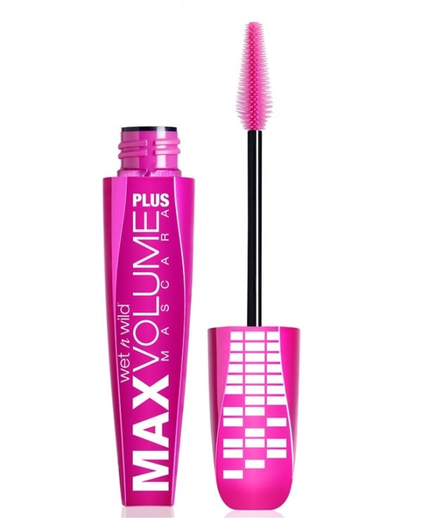 Max VOLUME PLUS Mascara-Amp'd Black - Product front facing with cap off on a white background