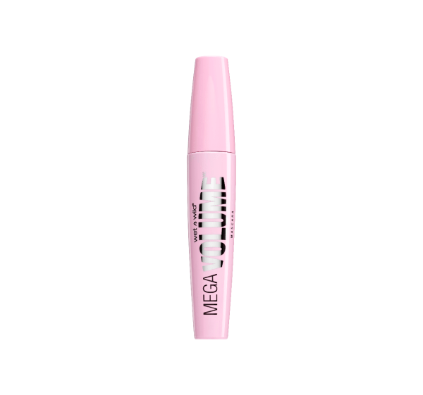 Mega Volume Mascara, Very Black - Product front facing with cap off on a white background
