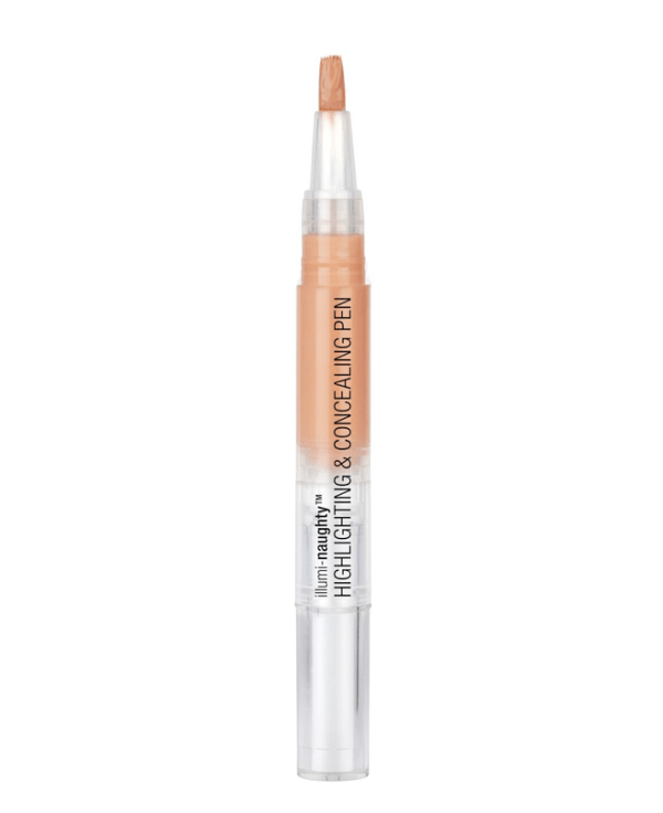 Wet n wild | Illumi-Naughty Highlighting and Concealing Pen-A Happy Medium | Product front facing cap off, with no background