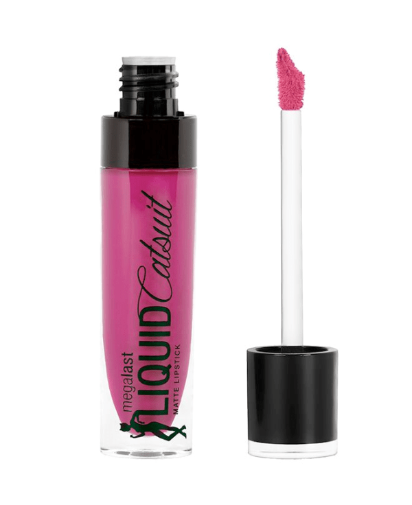 Wet n wild | MegaLast Liquid Catsuit Matte Lipstick -Nice To Fuchsia | Product front facing cap off, with no background