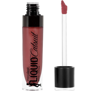 Wet n wild | MegaLast Liquid Catsuit Matte Lipstick -Give Me Mocha | Product front facing cap off, with no background