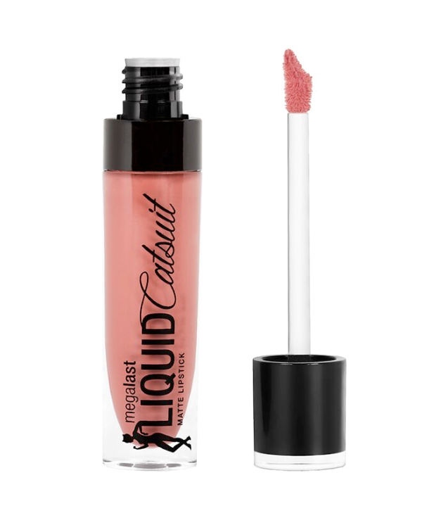 Wet n wild | MegaLast Liquid Catsuit Matte Lipstick -Nudist Peach | Product front facing cap off, with no background