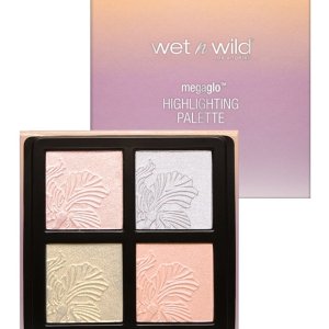 Wet n wild | MEGAGLO HIGHLIGHTING PALETTE | Product front facing lid closed and lid open, with no background