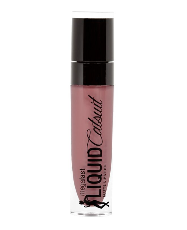 Wet n wild | MegaLast Liquid Catsuit Matte Lipstick -Rebel Rose | Product front facing cap on, with no background