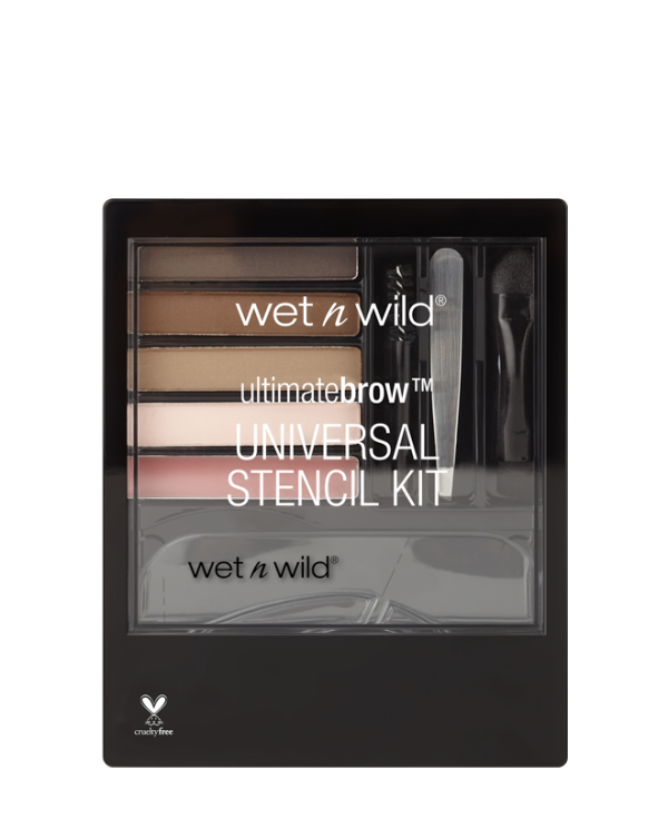 Wet n wild | Ultimate Brow™ Universal Stencil Kit | Product front facing lid closed, with no background