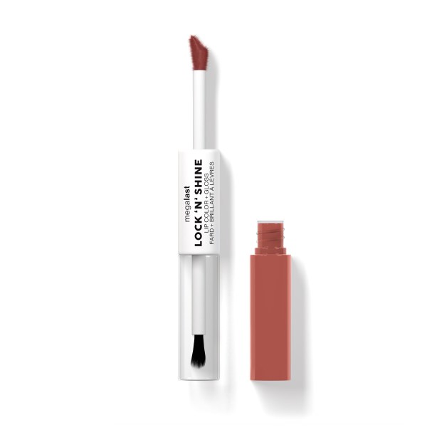 wet n wild | Megalast Lock 'N' Shine Lip Color + Gloss Nude Illusion | Product with lip color side off