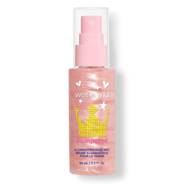 Wet n wild | Pampered Illuminating Face Mist | Product front facing lid closed, with no background