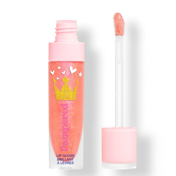 wet n wild | Pampered Lip Gloss Glitz Ritual front facing with cap open