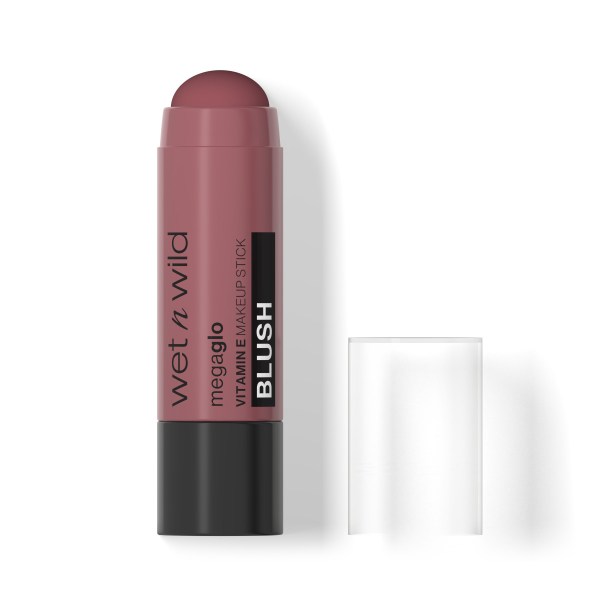 wet n wild | Megaglo Vitamin E Makeup Stick- Say It Ain't Rose | Product Front facing, cap off