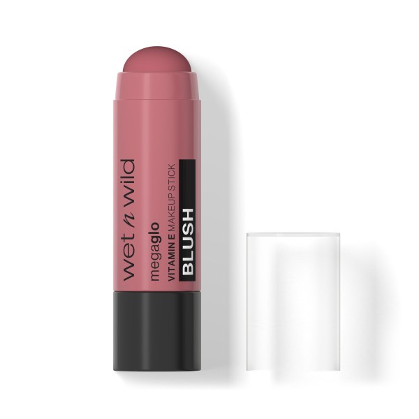 wet n wild | Megaglo Vitamin E Makeup Stick- Dusty Pink | Product Front facing, cap off