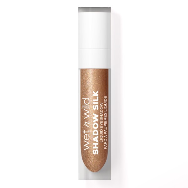 wet n wild | Shadow Silk Liquid Eyeshadow- Bronze Digger | Product facing forward, with cap on