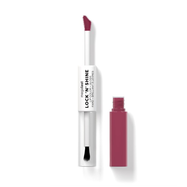 wet n wild | Megalast Lock 'N' Shine Lip Color + Gloss Pinky Promise | Product with lip color side off