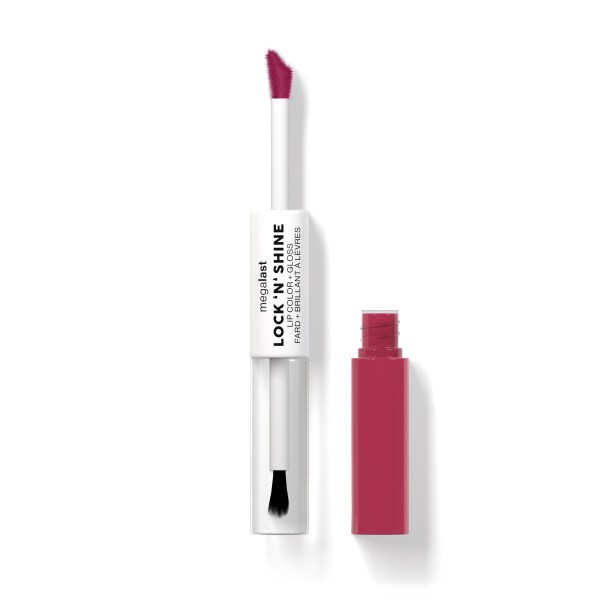 wet n wild | Megalast Lock 'N' Shine Lip Color + Gloss LA Pink | Product with lip color side off