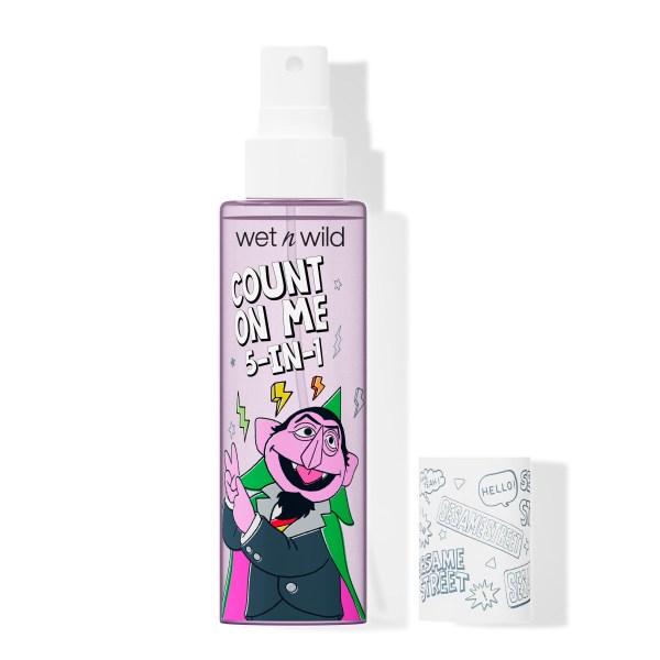 Wet n wild | Count on Me 5-in-1 Prime & Set Mist | Product front facing cap off, with no background