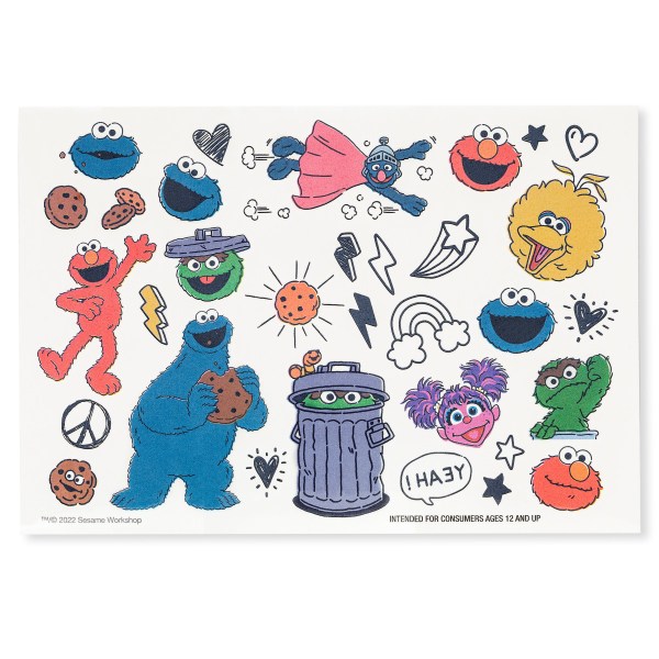 Wet n wild | Sesame Street Temporary Tattoos | Product front facing, with no background