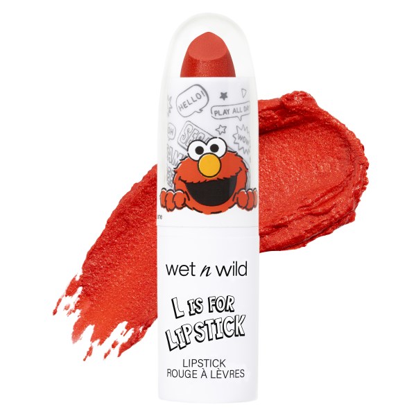 Wet n wild | L Is For Lipstick Lipstick- Giggles | Product front facing cap on, with product swatch
