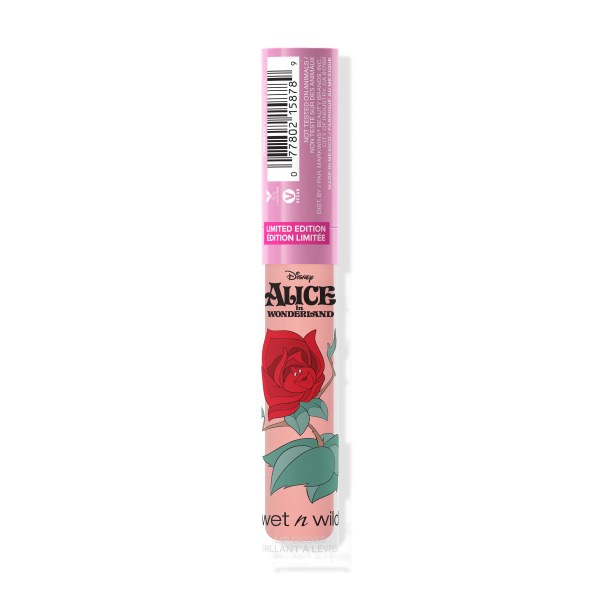 Wet n wild | Alice In Wonderland Lip Gloss- We Sing Too | Product front facing cap on, with no background