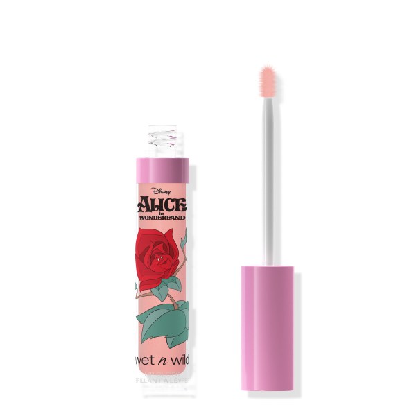Wet n wild | Alice In Wonderland Lip Gloss- We Sing Too | Product front facing cap off, with no background