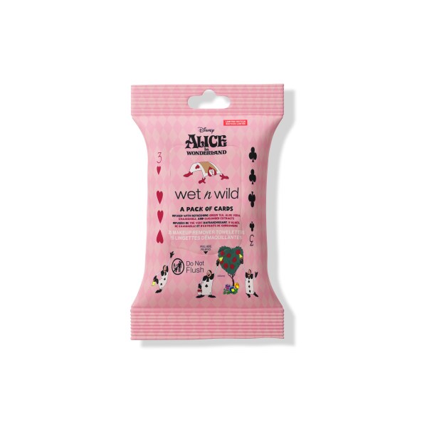 Wet n wild | A Pack Of Cards Makeup Remover Towelettes | Product front facing lid closed, with no background