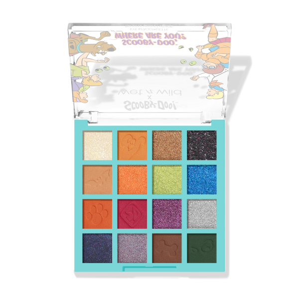 Wet n wild | Scooby Doo, Where Are You? Eye & Face Palette | Product front facing lid opened, with no background