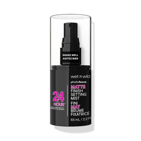 Wet n wild | Photo Focus Matte Finish Setting Mist| Product front facing lid closed, with no background