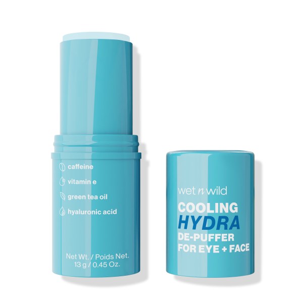 Wet n wild | Cooling Hydra De-Puffer For Eyes + Face | Product front facing cap off, with no background