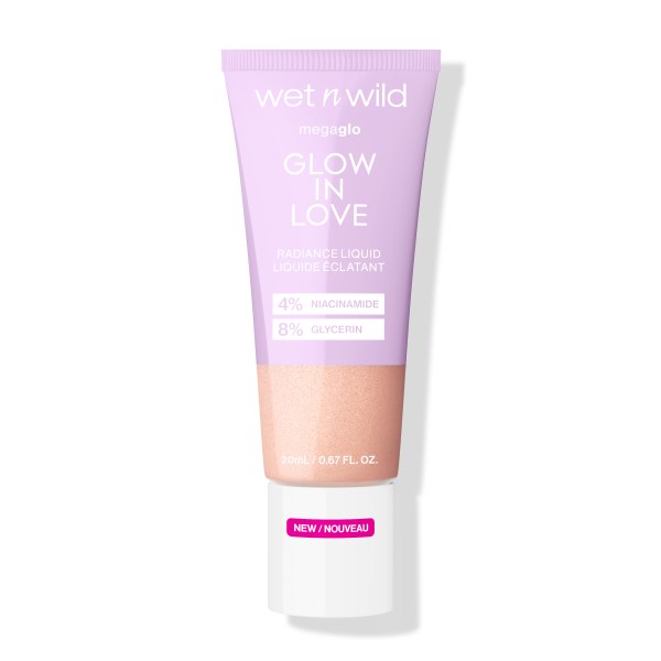 Wet n wild | MegaGlo Glow In Love Radiance Liquid | Product front facing lid closed, with no background